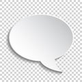 White blank paper speech bubble - vector Royalty Free Stock Photo